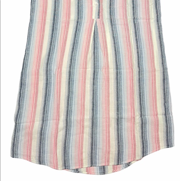 ⚡️SOLD⚡️Anthropologie Dress Striped High Low Tunic Shirtdress Cloth & Stone Pink - Picture 10 of 14